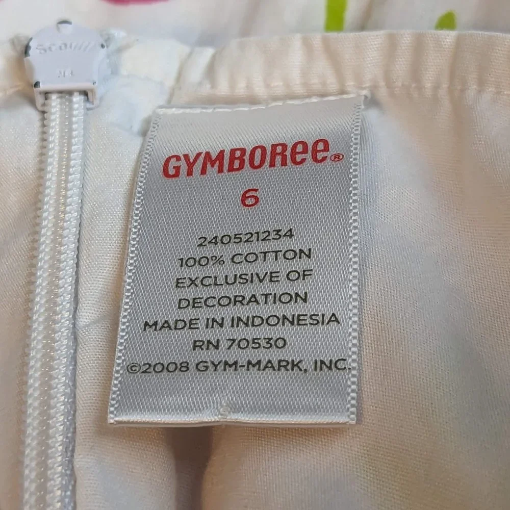 Gymboree White & Pink Sleeveless Dress Size 6